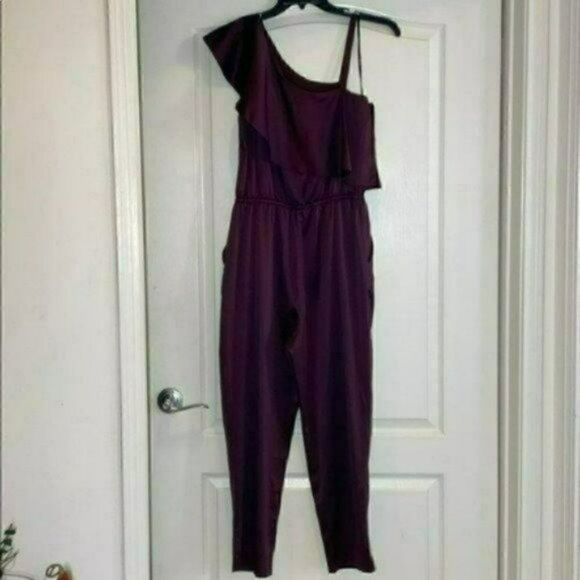 NWT MSRP $148 Ali & Jay Los Angeles Purple Jumpsuit Women's Size Large - Picture 6 of 8